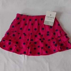 Carter's Fuchsia Skirt with Navy Dots